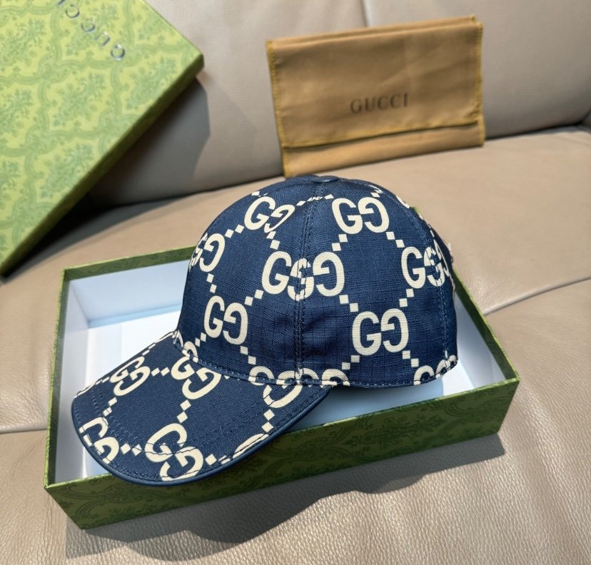 Gucci GG Ripstop Baseball Cap Blue