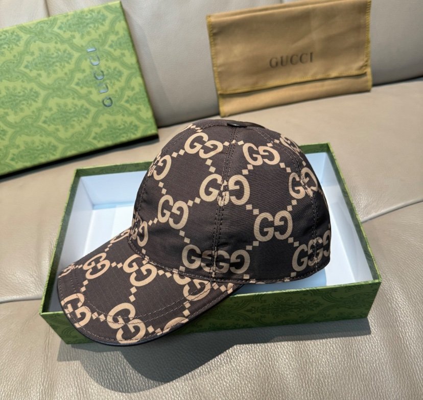 Gucci GG Ripstop Baseball Cap Beige