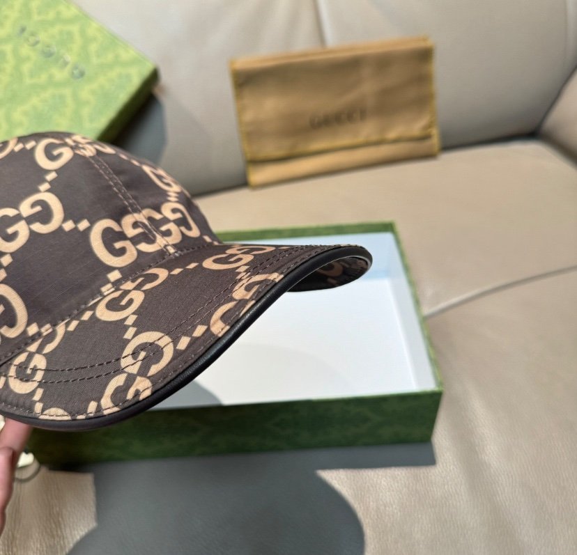 Gucci GG Ripstop Baseball Cap Beige