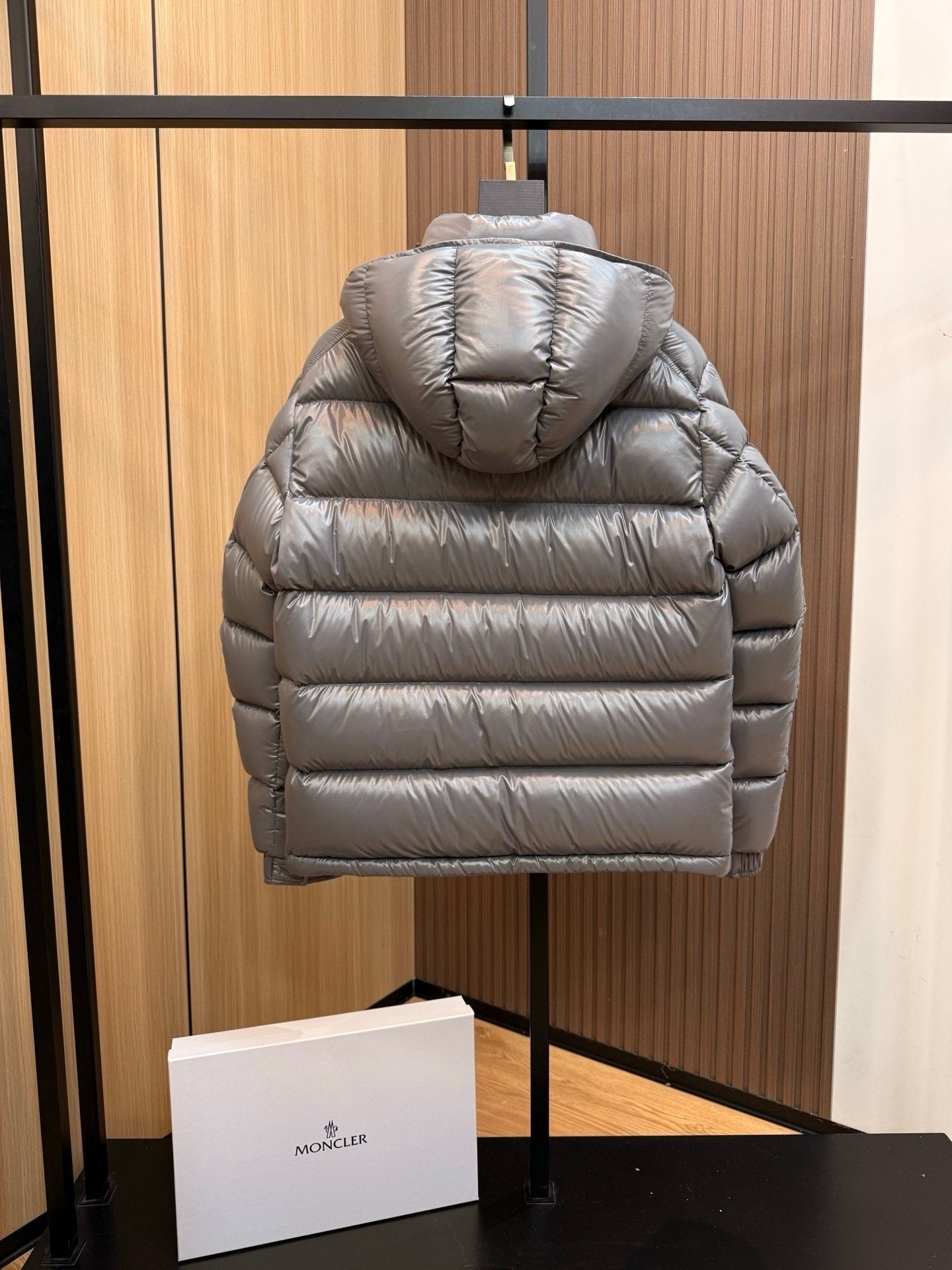 Moncler Maya Hooded Down Jacket Grey
