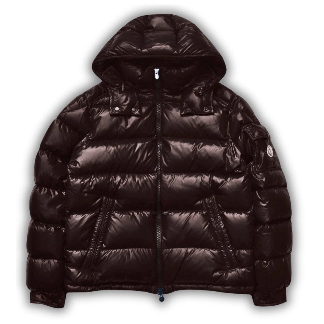 Moncler Maya Hooded Down Jacket Brown