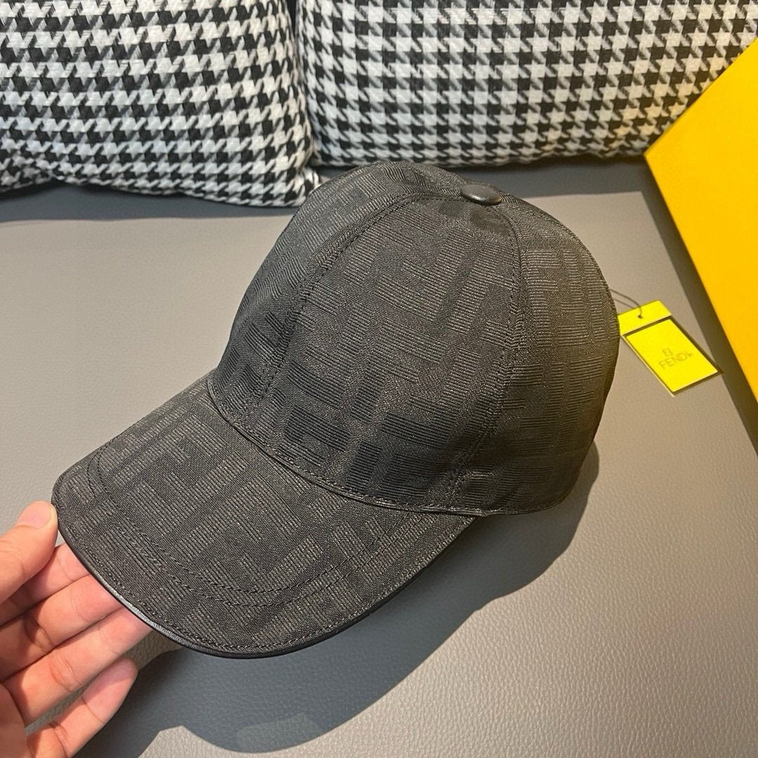 Fendi Monogram Baseball Cap Black