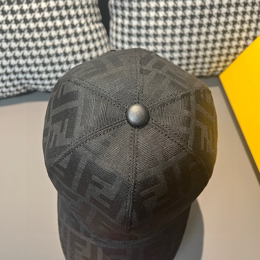 Fendi Monogram Baseball Cap Black
