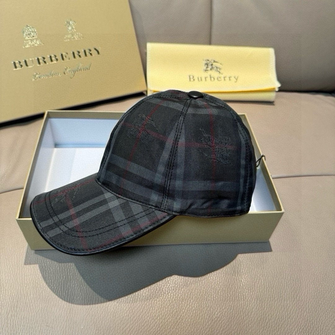 Burberry Check Cap Black