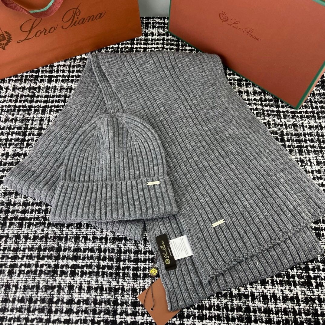 LP Loro Piana Sjaal & Muts Sets