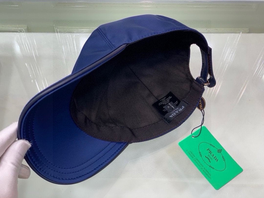 Prada Re-Nylon Baseball Cap Blue