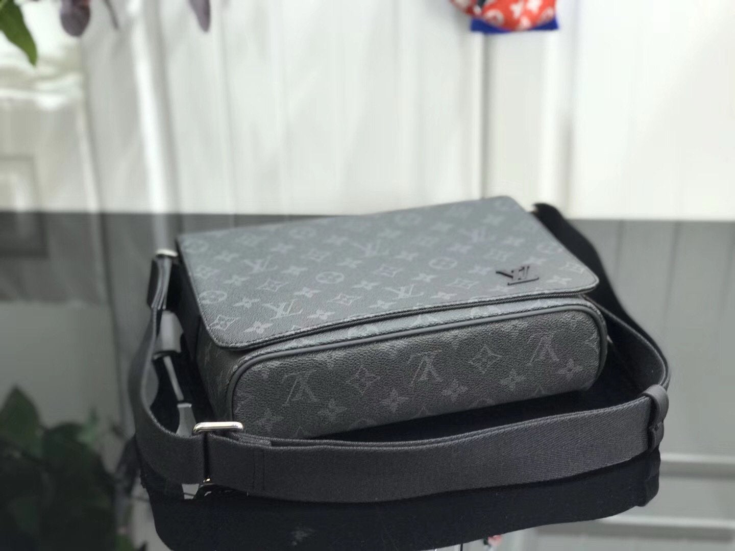 Louis Vuitton PM District Monogram Messenger Bag Black