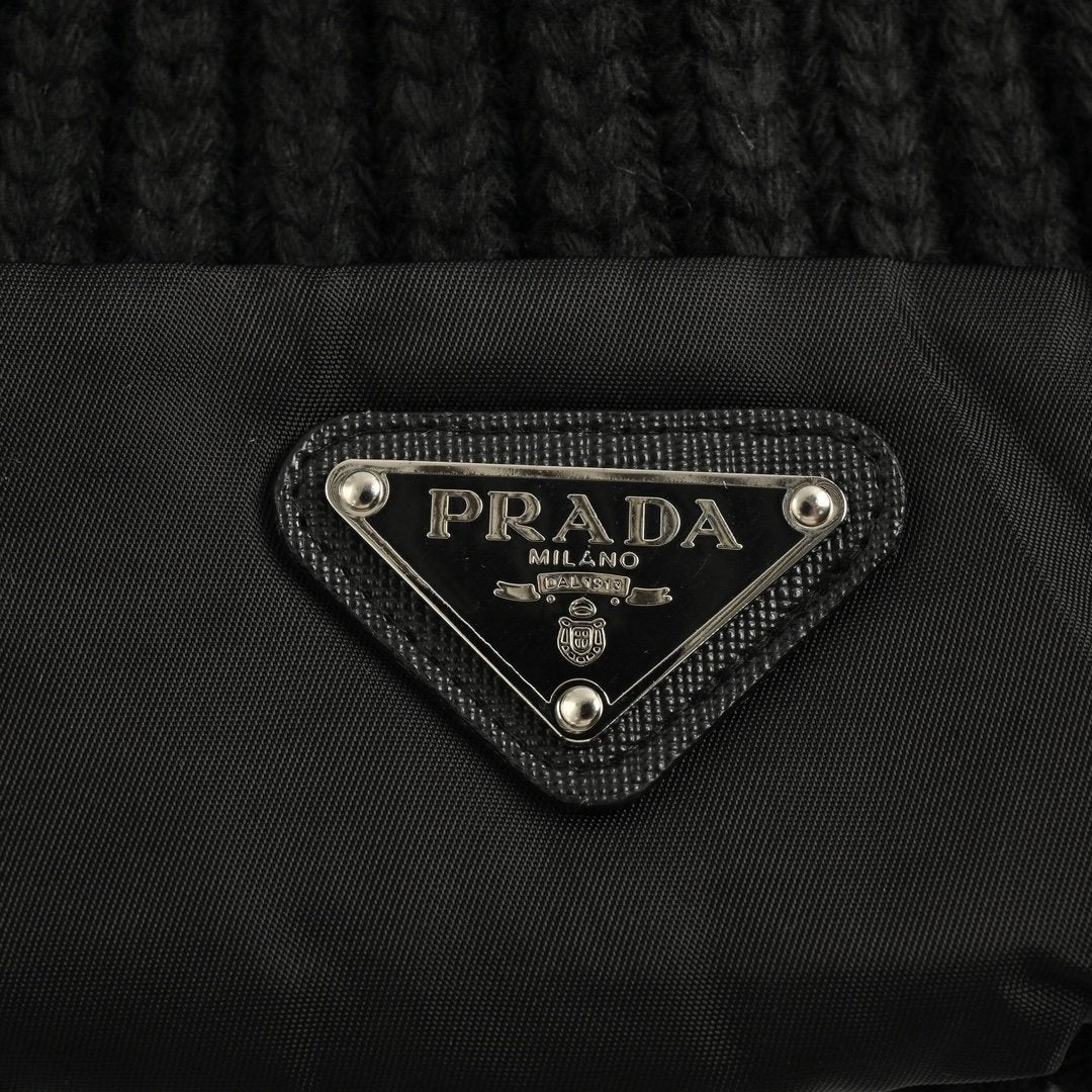 Prada Re-Nylon / Wool Beanie Black