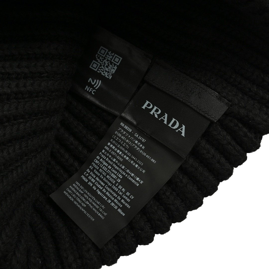 Prada Re-Nylon / Wool Beanie Black