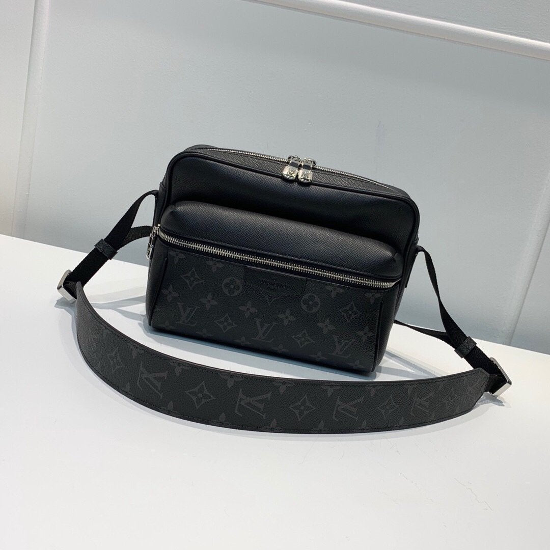 Louis Vuitton Taigarama Monogram Outdoor Messenger Bag Black