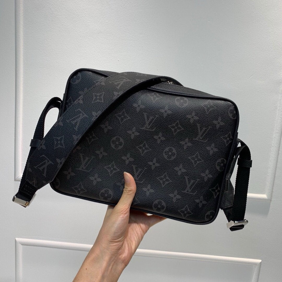 Louis Vuitton Taigarama Monogram Outdoor Messenger Bag Black