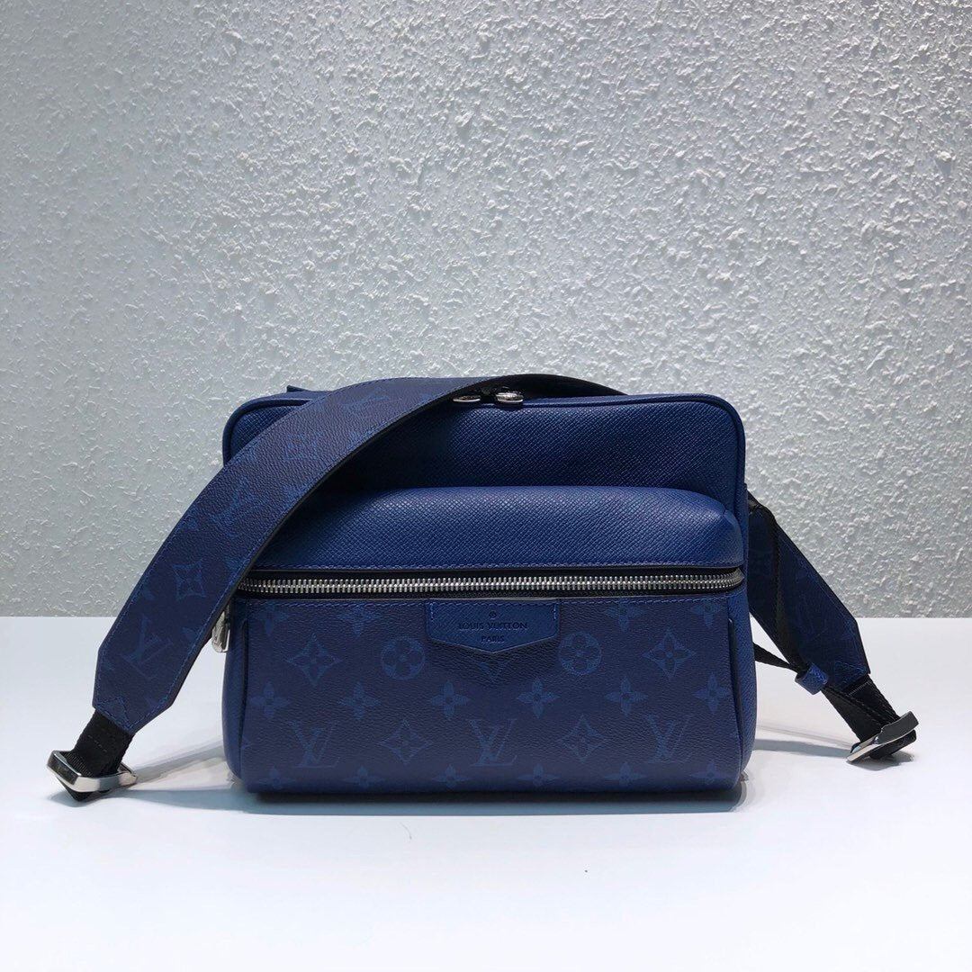 Louis Vuitton Taigarama Monogram Outdoor Messenger Bag Blue