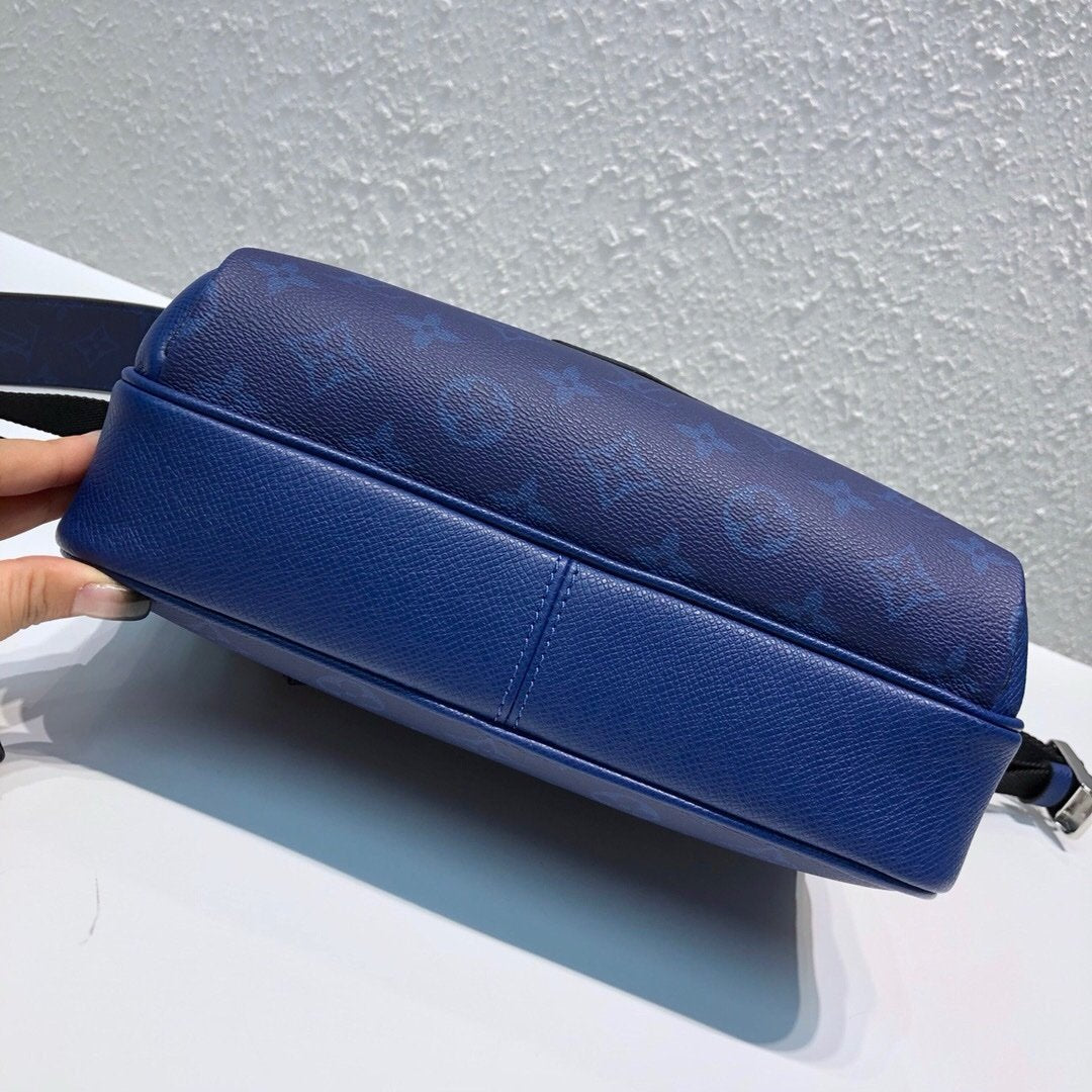 Louis Vuitton Taigarama Monogram Outdoor Messenger Bag Blue