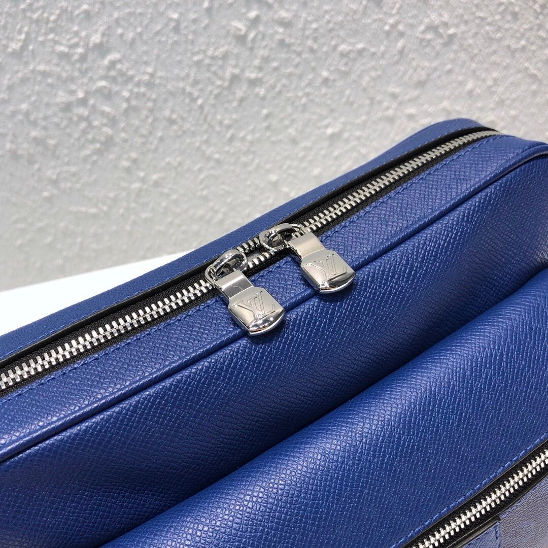 Louis Vuitton Taigarama Monogram Outdoor Messenger Bag Blue