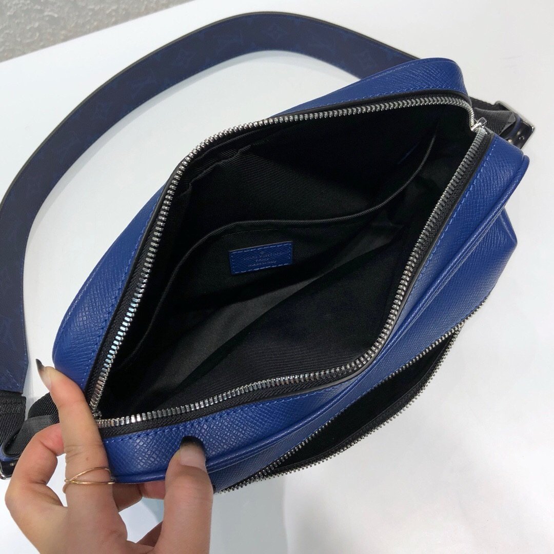 Louis Vuitton Taigarama Monogram Outdoor Messenger Bag Blue