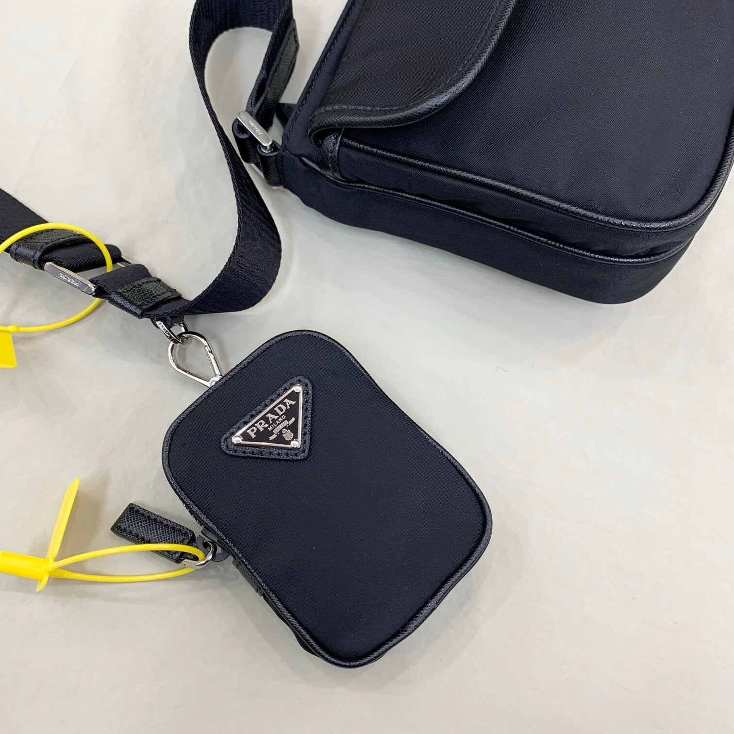Prada In Re-Nylon Shoulder Bag Black