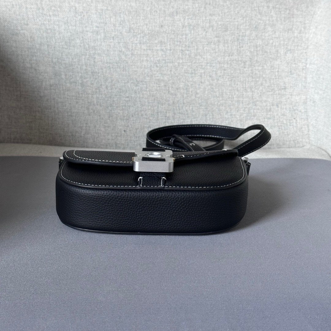 Dior Leather Mini Saddle Messenger Bag Black