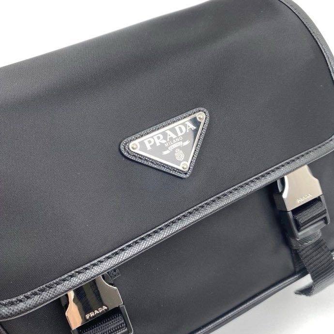 Prada Re-Nylon Saffioano Shoulder Bag Black