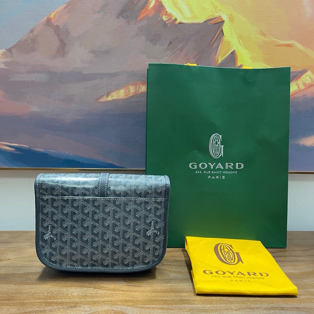 Goyard Belvedere PM Messenger Bag Grey