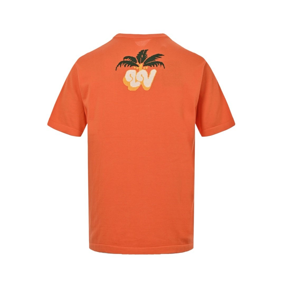 Louis Vuitton Short Sleeved Cotton Crew Neck Orange