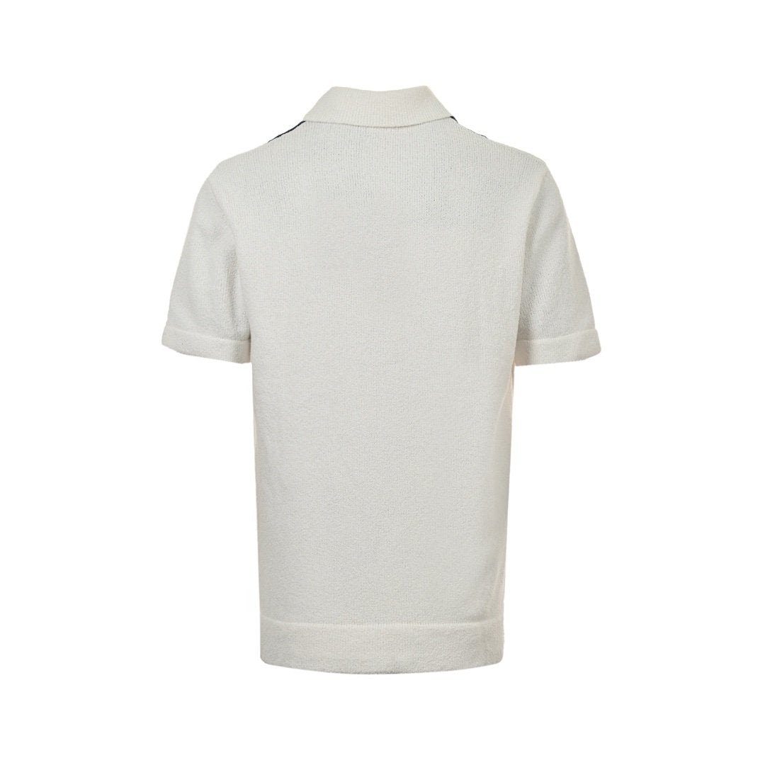 Gucci Terry Knit Polo Shirt White
