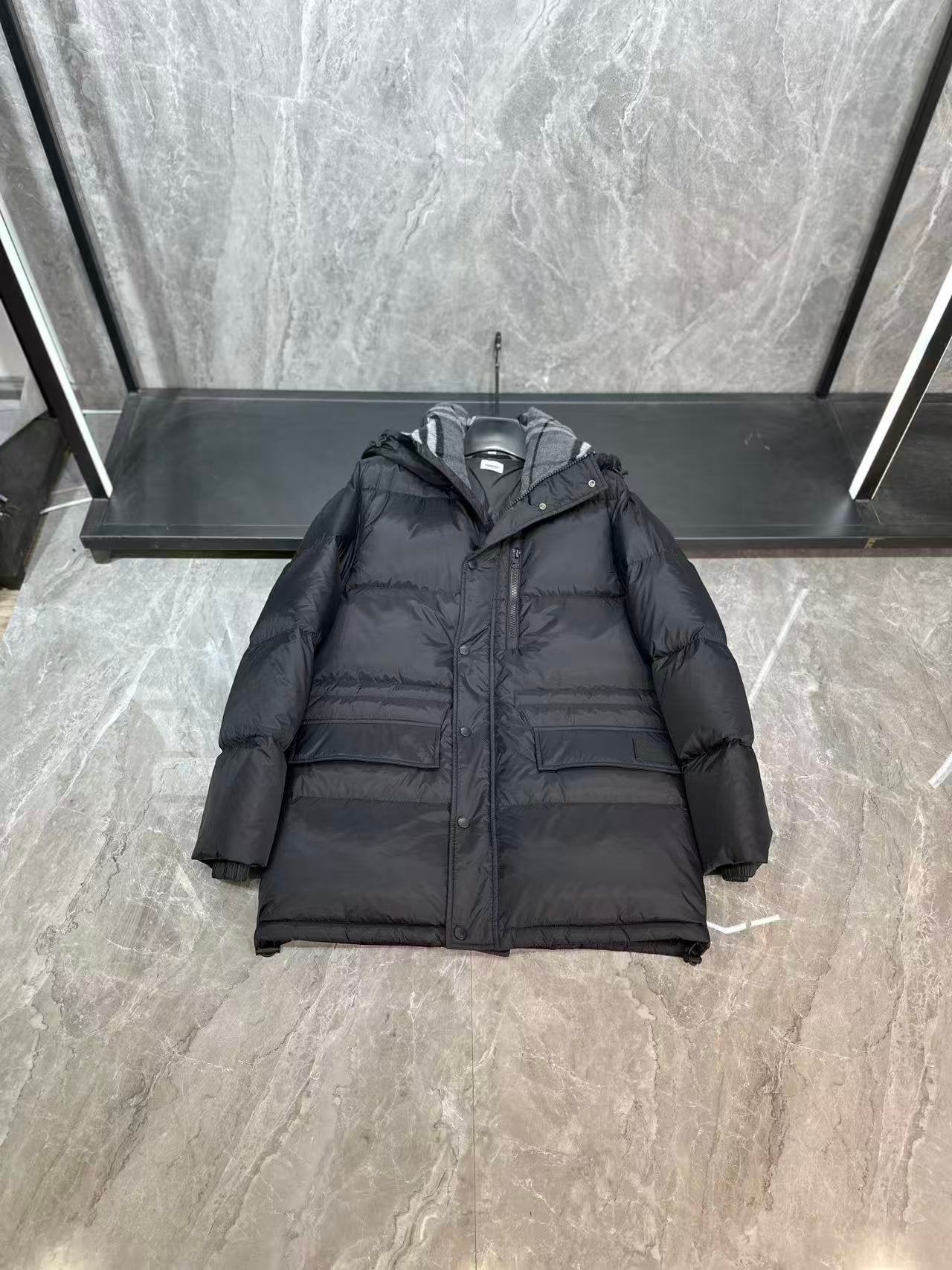 Burberry Haworth Mid Length Down Jacket Black