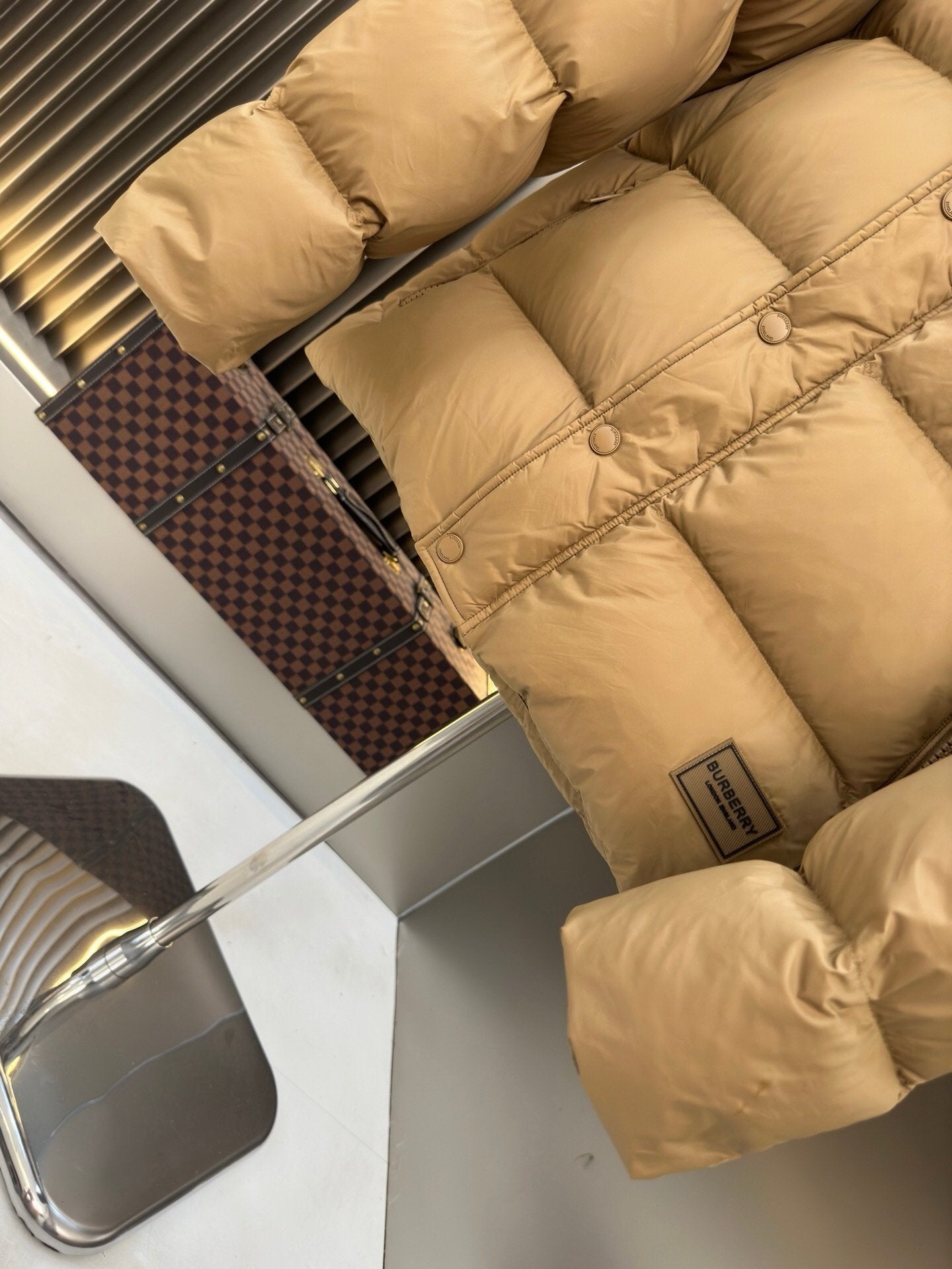 Burberry Halsby Puffer Down Jacket Beige