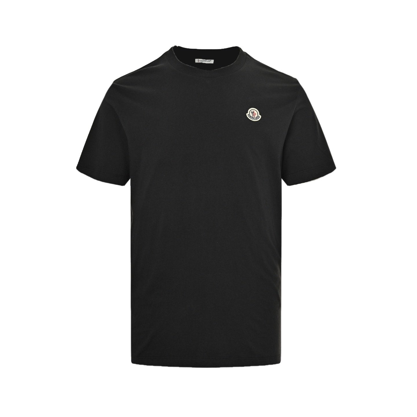 Moncler Logo Patch Cotton T-Shirt Black