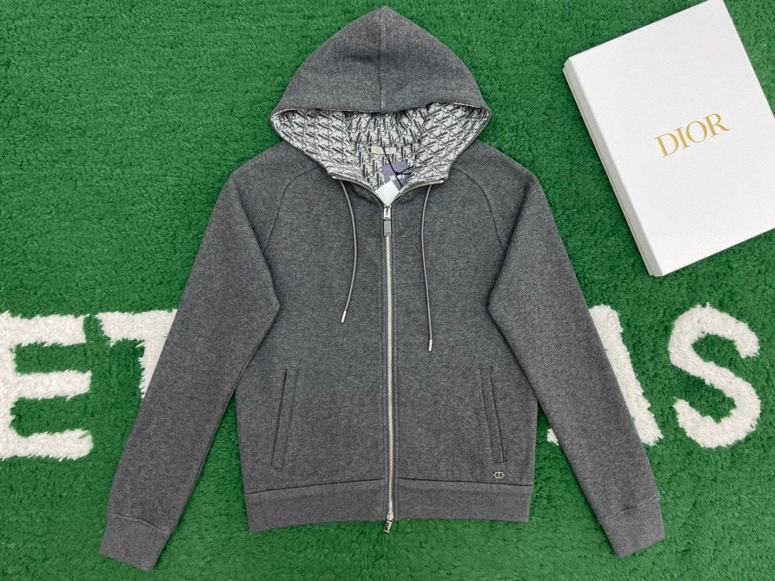 Dior Icon Jacquard Tracksuit Cashmere & Wool Grey