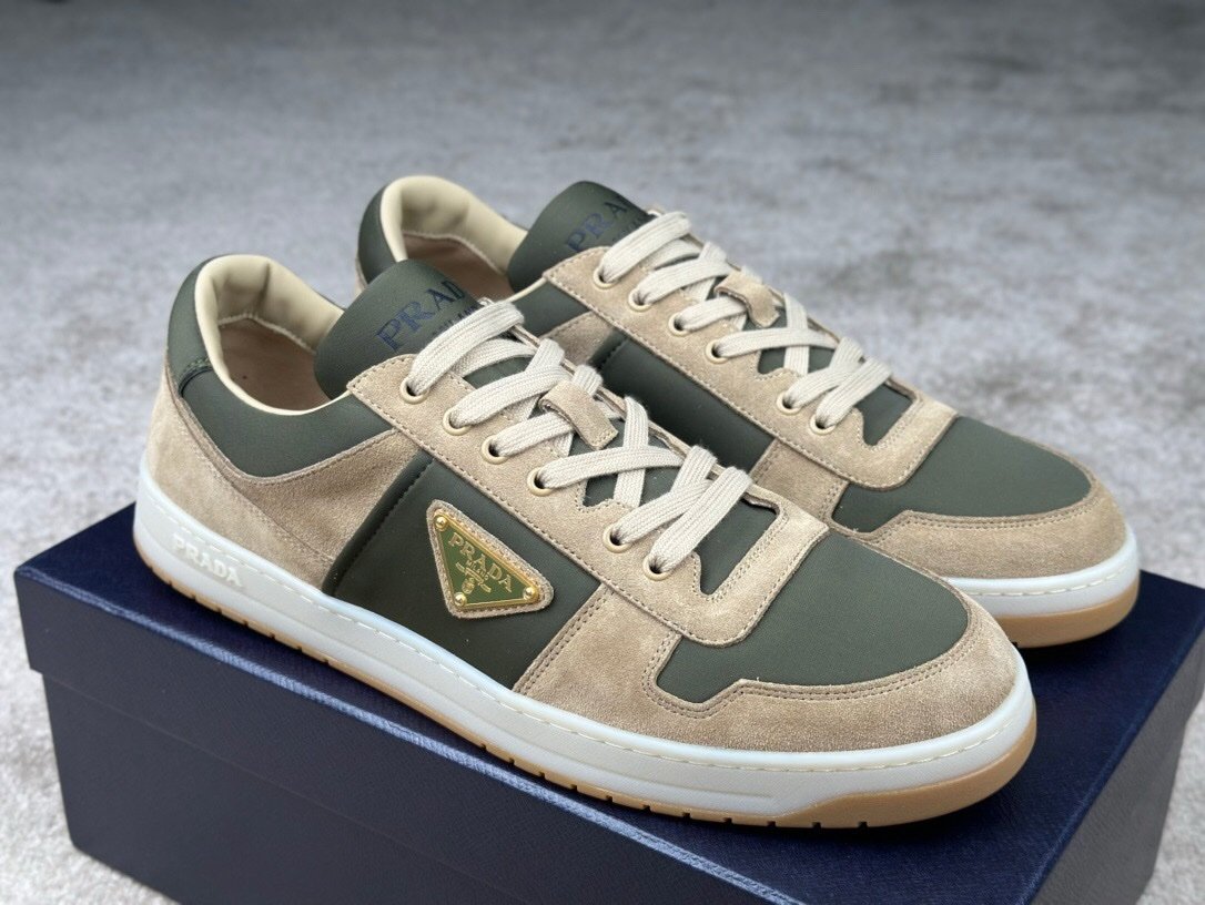 Prada Downtown Delavé Suede & Re-Nylon