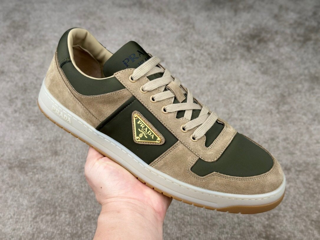 Prada Downtown Delavé Suede & Re-Nylon