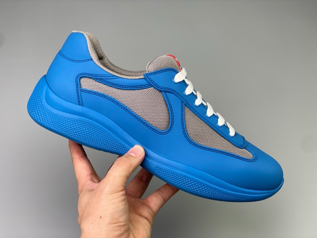 Prada Americas Cup Icon Soft Blue Trainers