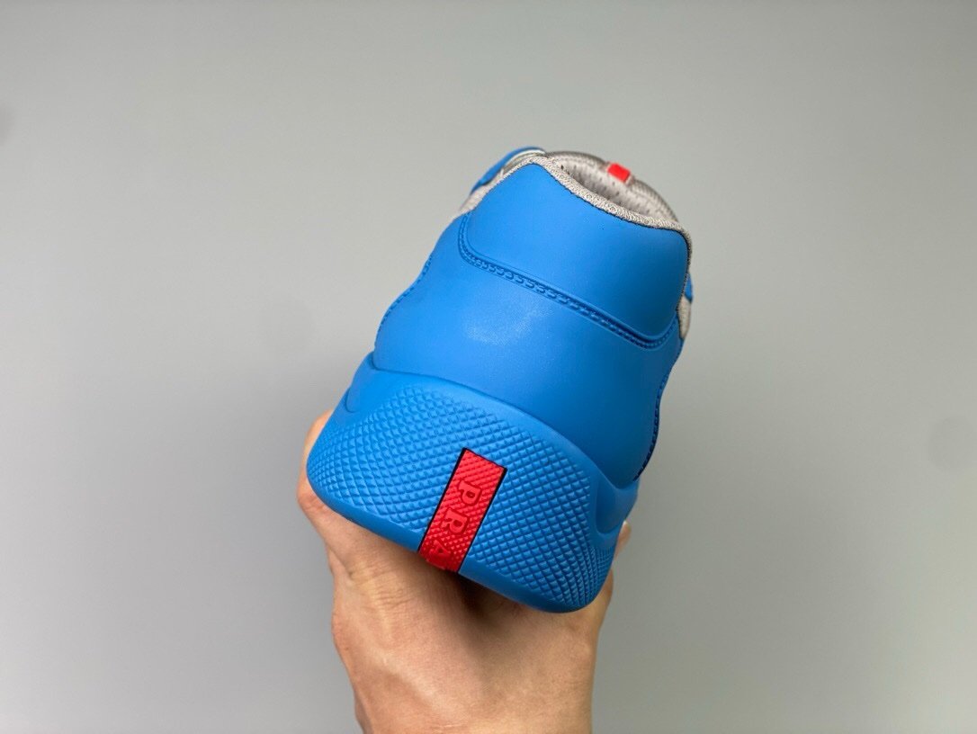 Prada Americas Cup Icon Soft Blue Trainers