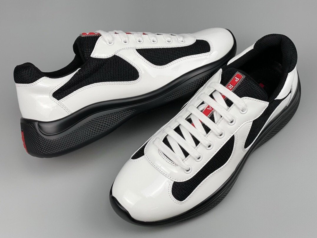 Prada Americas Cup White Black Trainers