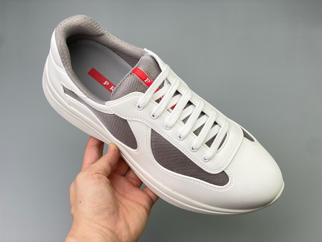 Prada Americas Cup Icon Soft White Grey Trainers