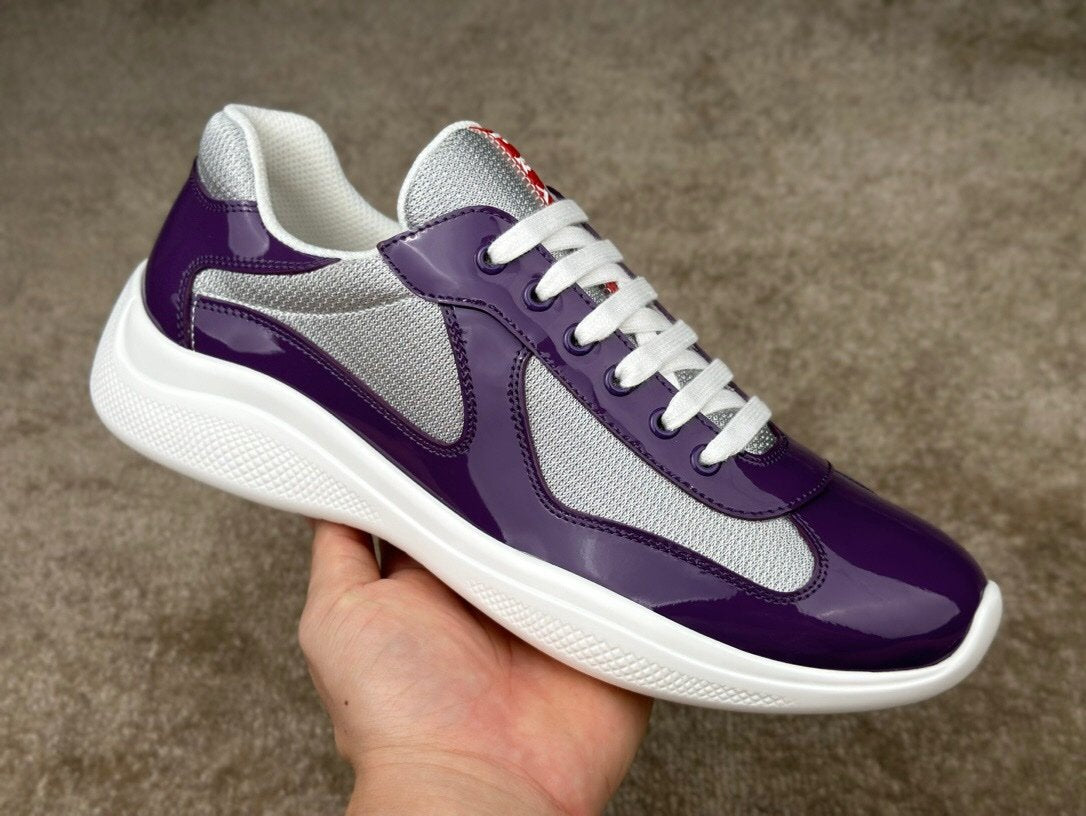 Prada Americas Cup Purple Grey Trainers