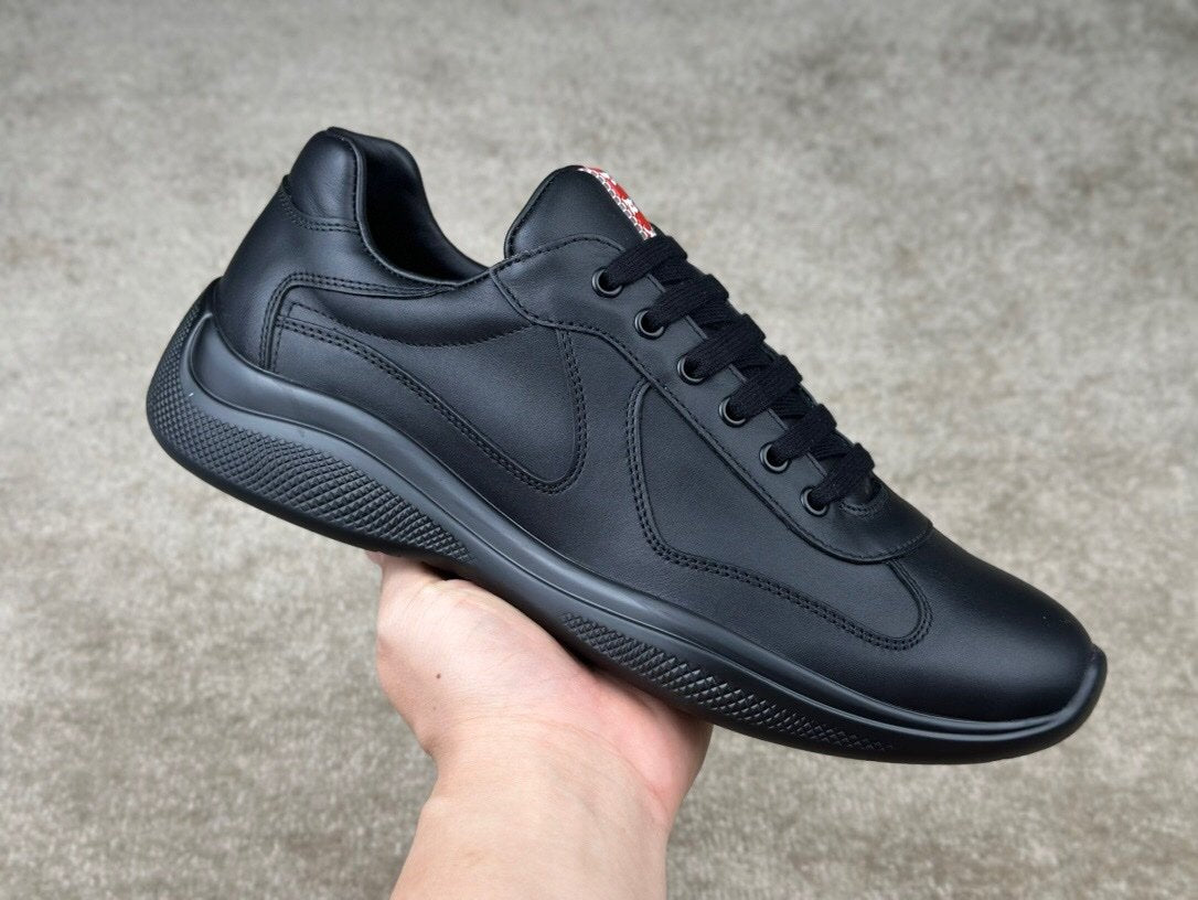 Prada Americas Cup Full Leather Black Trainers