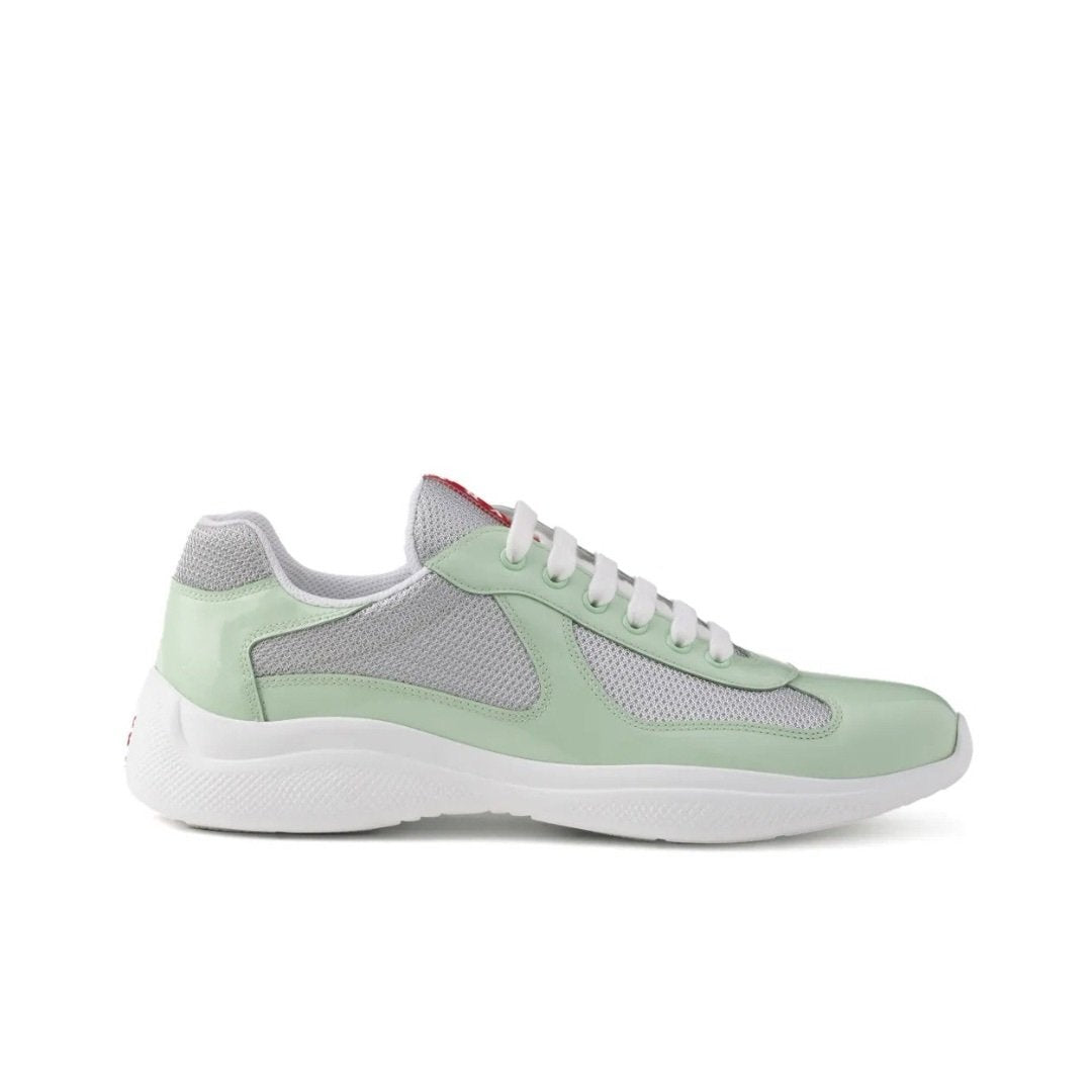 Prada Americas Cup Dark Mint Green Grey Trainers