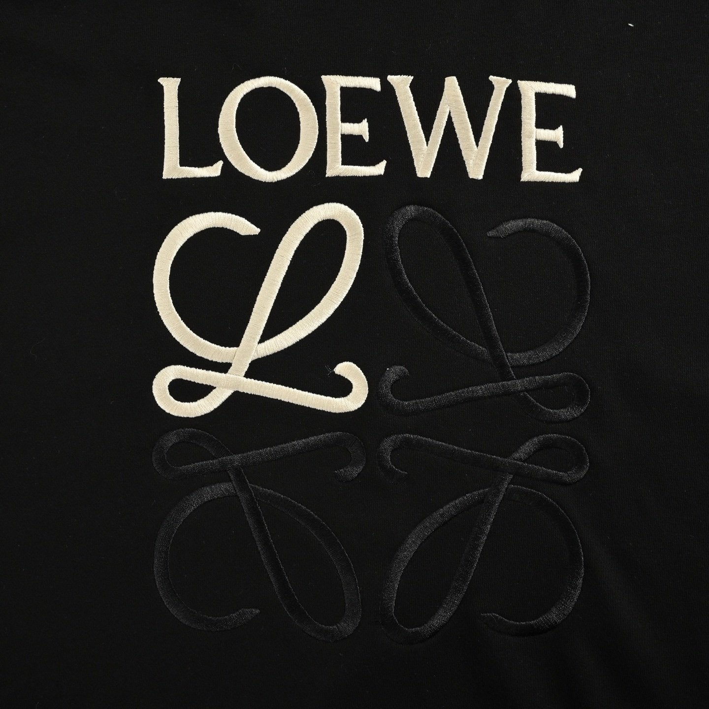 Loewe Anagram Logo Embroidered Black Pull Over