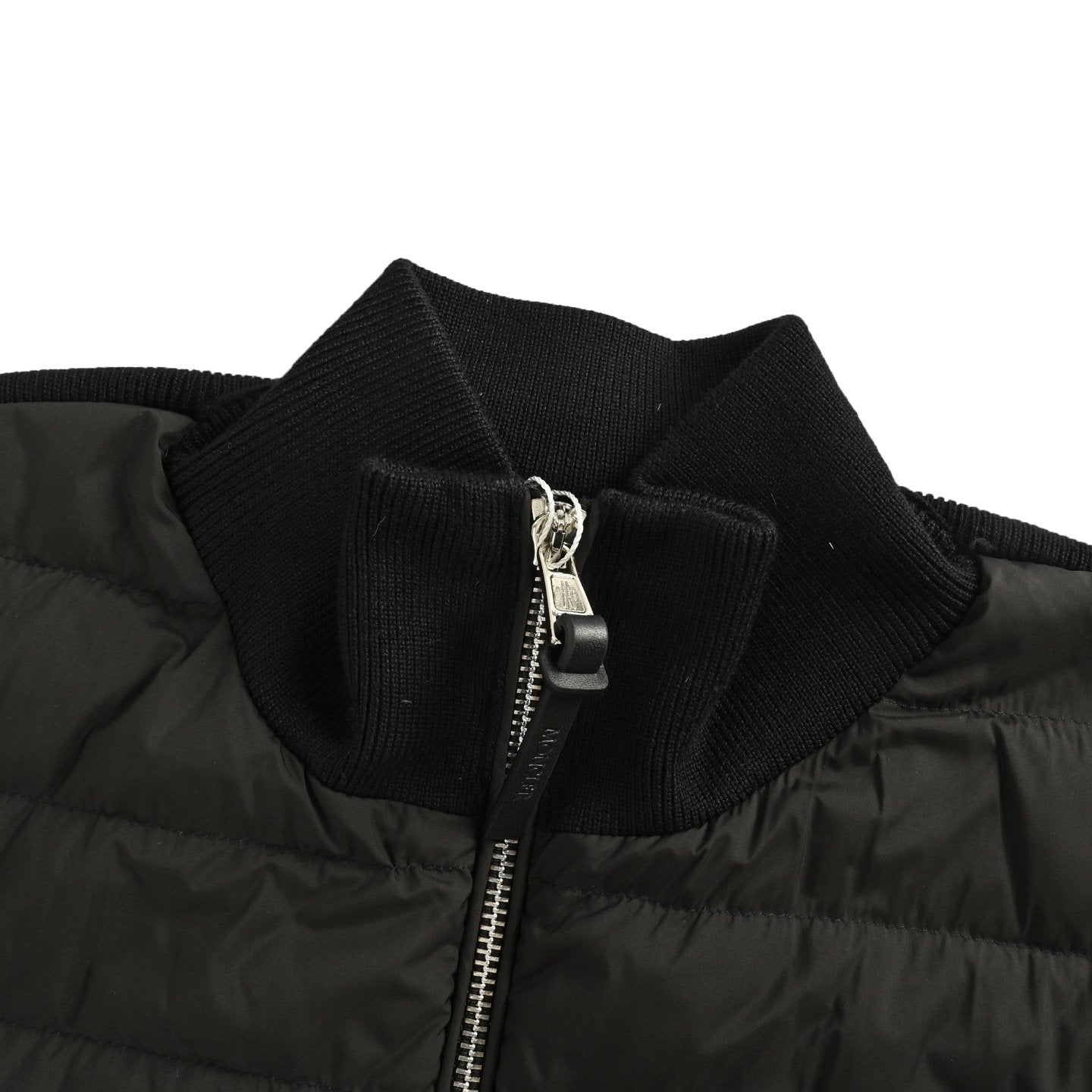 Moncler Padded Wool Cardigan Black Logo