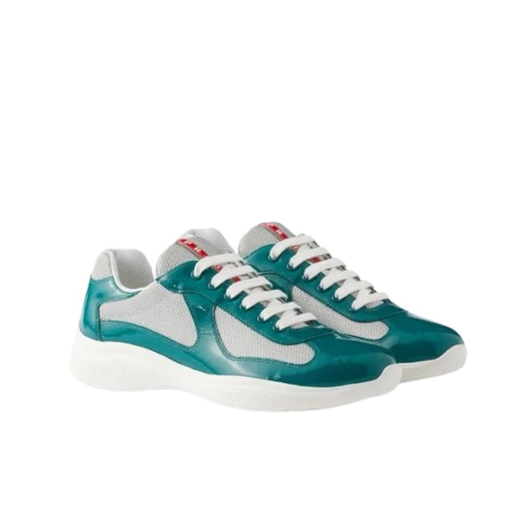 Prada Americas Cup Petrol Grey Trainers