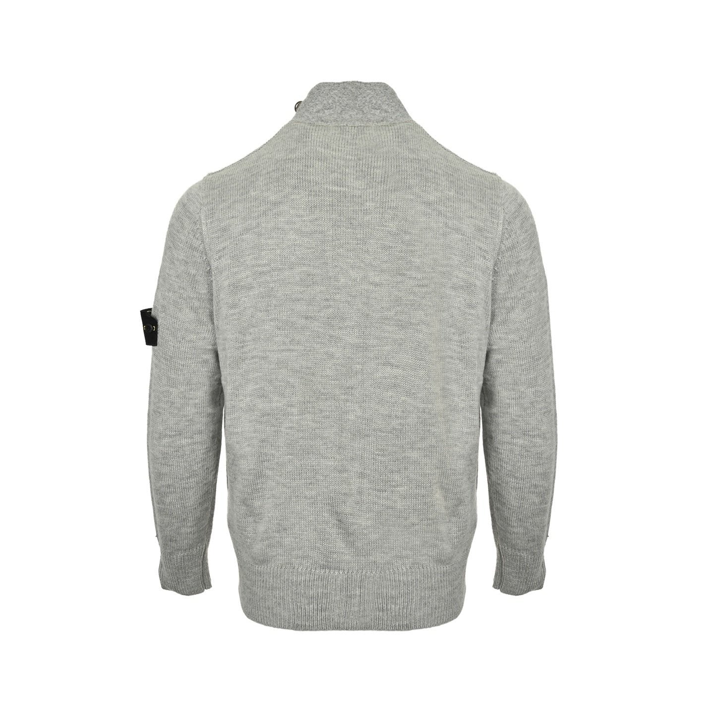 Stone Island Knitted Lambswool Zip Cardigan Grey