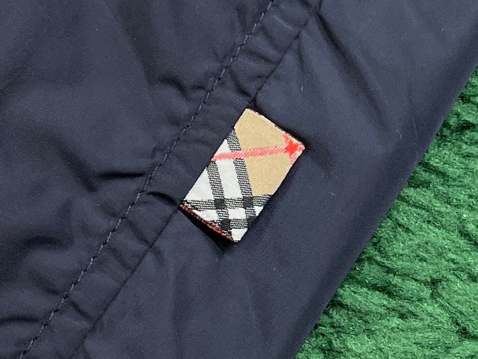 Burberry Dark Blue Polyester Reversible Windbreaker