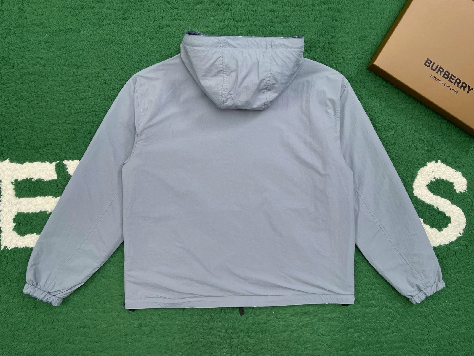 Burberry Light Blue Reversible Windbreaker