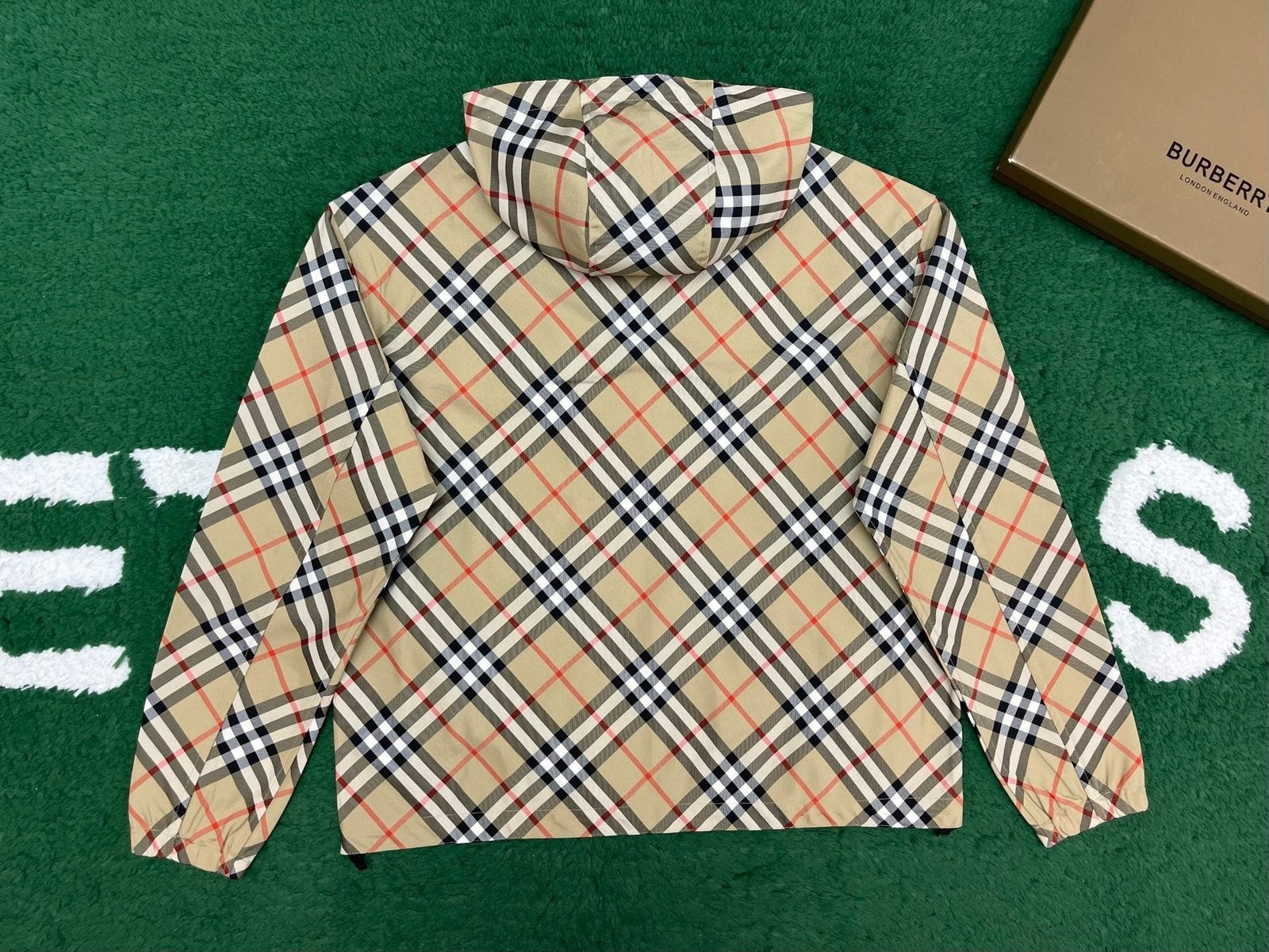 Burberry Check Jacket In Sand