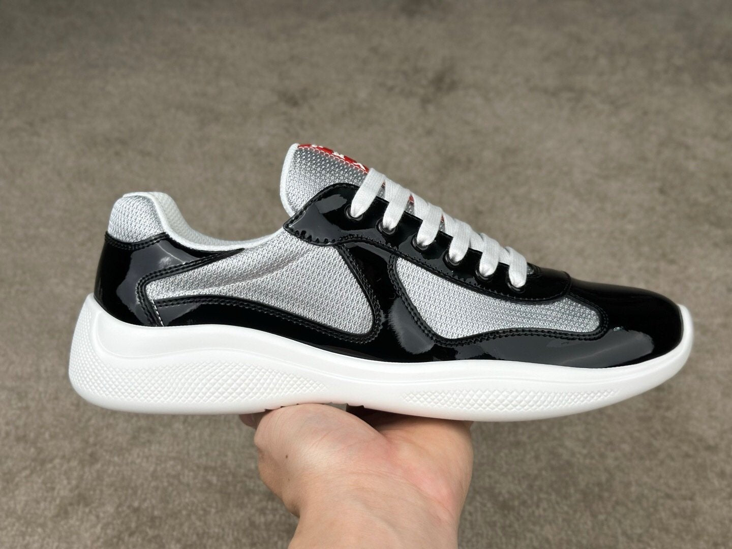 Prada Americas Cup Navy Grey Trainers Classic