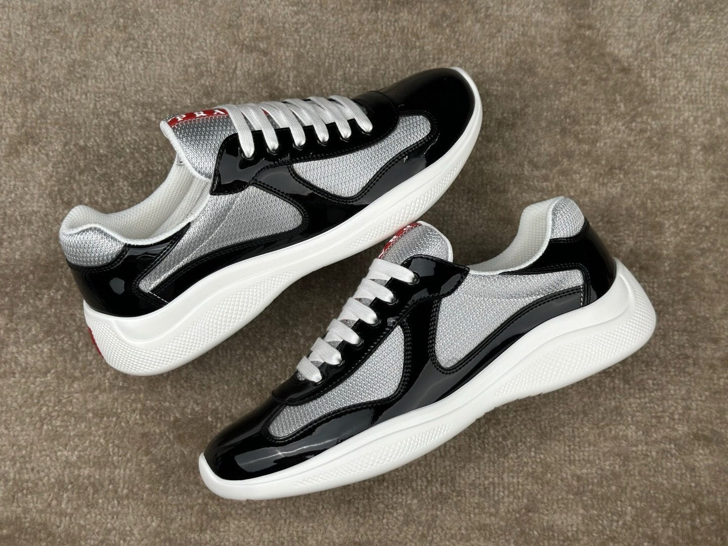 Prada Americas Cup Navy Grey Trainers Classic