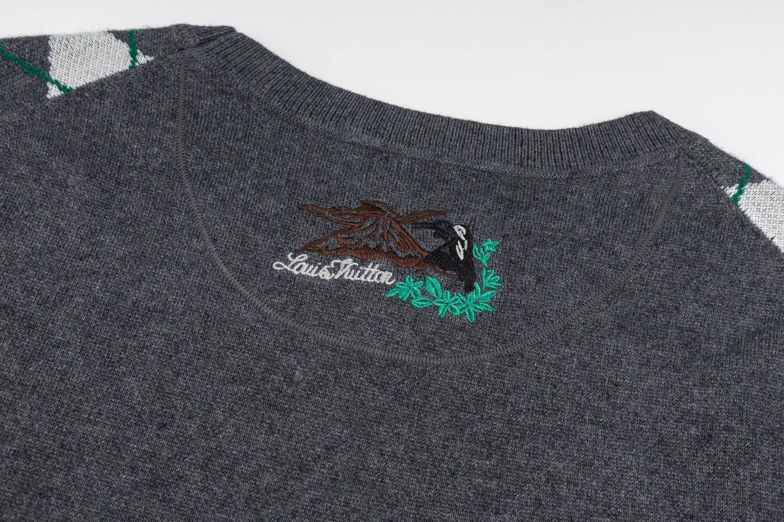Louis Vuitton Argyle Crewneck Grey