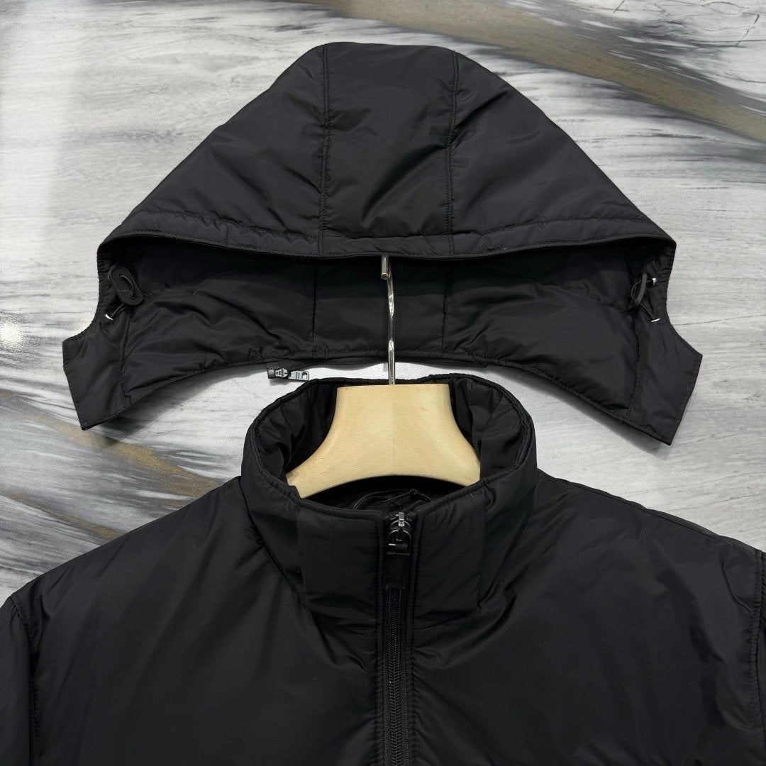 Prada Re-Nylon Puffer Jacket Black