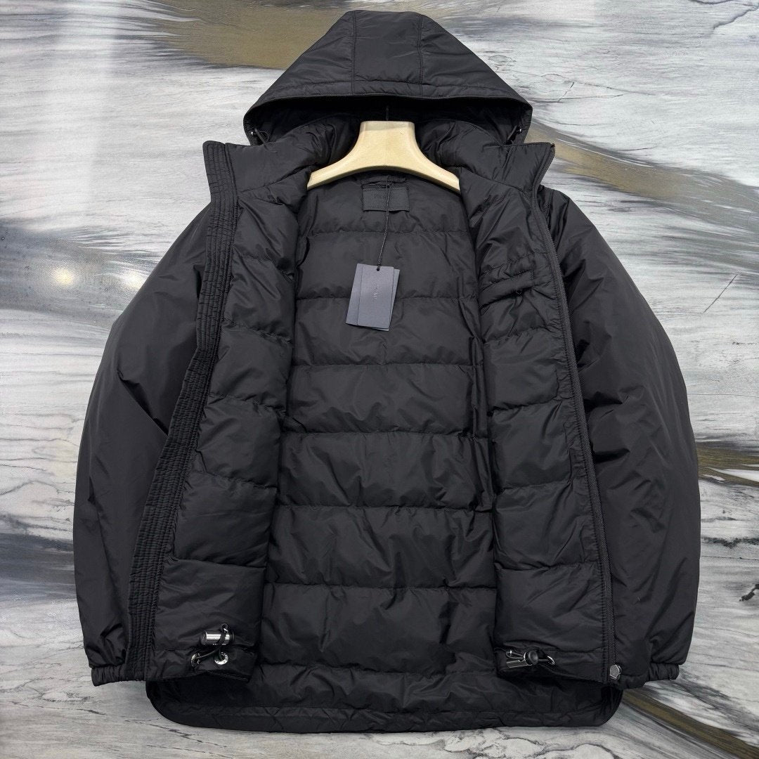 Prada Re-Nylon Puffer Jacket Black